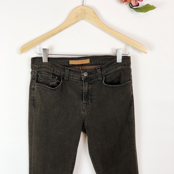 [J BRAND] Skinny Leg Denim Jeans Noir Brown - Picture 4 of 8